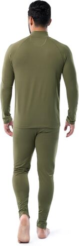 Fruit of the Loom Men's Sueded Jersey Mock Neck Thermal Underwear Base Layer Set in Kuwait
