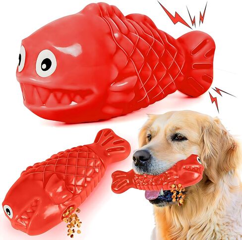 Dog Chew Toys for Aggressive Chewers, Dog Treat Dispenser Puzzle Toys for Large Dogs, Durable Nylon Dog Toys to Keep Them Busy, Interactive Squeaky Dog Toys for Medium/Large Breeds in Saudi Arabia