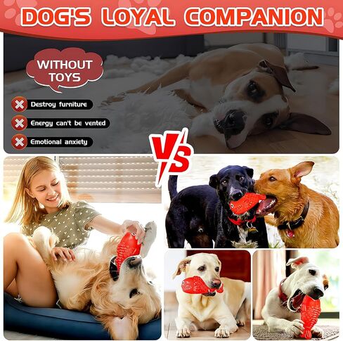 Dog Chew Toys for Aggressive Chewers, Dog Treat Dispenser Puzzle Toys for Large Dogs, Durable Nylon Dog Toys to Keep Them Busy, Interactive Squeaky Dog Toys for Medium/Large Breeds in Saudi Arabia