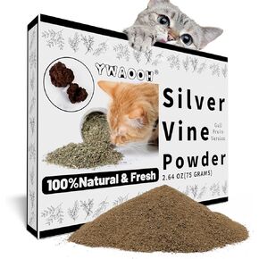 ألعاب القطط - مسحوق الكرمة الفضية للقطط، بديل طبيعي 100% للنعناع البري، 25 جم (0.88 أونصة)، آمن لجميع أعمار القطط، مسحوق فاكهة ماتاتابي جال in Kuwait