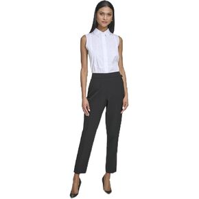 KARL LAGERFELD Women's Slim Fit Elastic Back Suit Pant