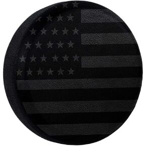 Spare Tire Cover for RV Trailer, 15 Inch Dustproof Leather Wheel Cover for Tire Diameter 27"-29", Waterproof American USA Flag Spare Tire Cover Protection for Truck, Trailer, RV, SUV, Camper (15in)