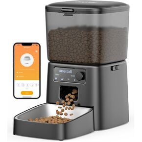 oneisall Automatic Cat Feeder, 2.4G WiFi Automatic Cat Food Dispenser with APP Control, 12 Cups/3.5L Automatic Pet Feeder for Dry Food, Timed Cat Feeder with Portion Control for 1-10 Meals/Day