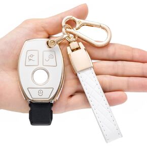 Key Fob Cover for Mercedes Benz,Soft TPU Key Case Shell Compatible with Mercedes Benz A B C E G K R S M CLS CLK G Class AMG