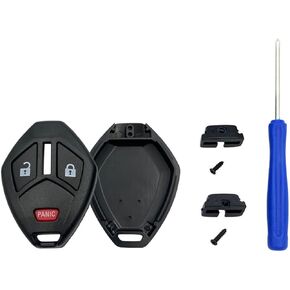 Replacement Keyless Entry Remote Case Cover fits Mitsubishi Eclipse Endeavor Galant Lancer Outlander Key Fob Shell (4 Buttons Pack 1)