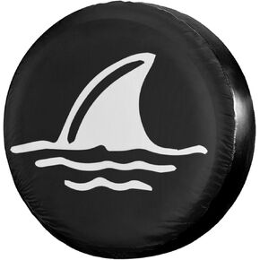Shark Fin in Water Spare Tire Cover Dust-Proof Wheel Tire Cover Fit Trailer, RV, SUV and Many Vehicle 17 Inch