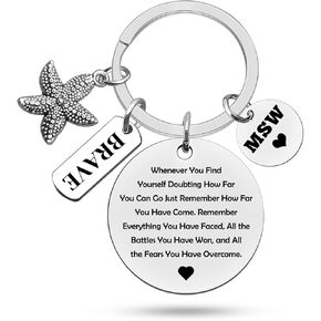 Social Worker Gift Msw Graduation Gift Starfish Keychain for MSW Appreciation Gift Starfish Gift Social Worker Appreciation Gifts Social Worker Keychain for MSW Coworker Gift for MSW Birthday Gifts