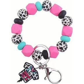 Nurse Keychain Wristlet Scrub Bag Silicone Beaded Wristlet Keychain for Nurse