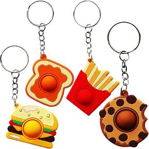 4 pac Funny Keychain, Cute Keychain Cool Keychain Best Gag Christmas Birthday Gifts for Men Women Friends Him Her