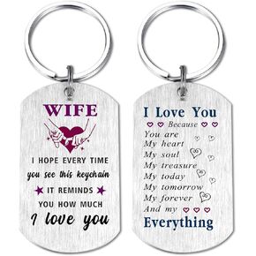 I Love My Wife Keychain - Gifts for Wife Birthday Valentine's Day Just Because Mother's Day Anniversary from Husband in Kuwait