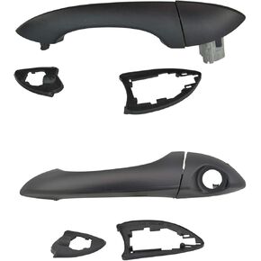 TRQ Left and Right Exterior Door Handle Set Drivers Side Compatible with 2000-2006 BMW X5