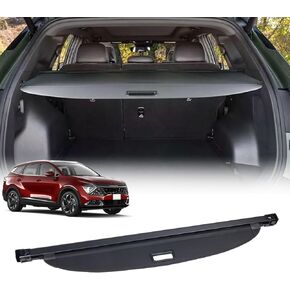 Retractable Cargo Cover for Kia Sportage 2021 2022 2023 2024 2025, Anti-Peeping Rear Trunk Cover Luggage Privacy Security Shield Shade(Canvas)