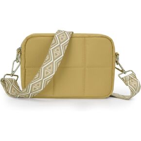Fecialy Quilted Crossbody Bags for Women Lightweight Puffer Shoulder Bag Design Travel Puffer Tote Bag