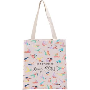 G2TUP Funny Pilates Lover Gift I'd Rather Be Doing Pilates Tote Bag Pilates Life Handbag Pilates Instructor Gift