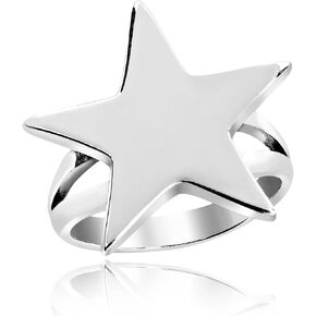 Alluring Shining Star Solid .925 Sterling Silver Ring