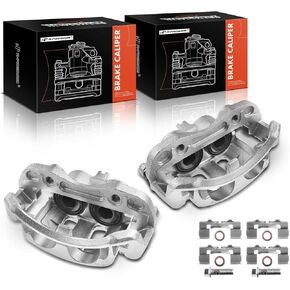 A-Premium Disc Brake Caliper Assembly with Bracket Compatible with Select Nissan Models - Frontier 1999 2000 2001 2002, V6 3.3L - Front Driver and Passenger Side