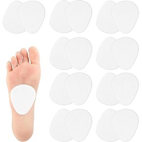20Pcs Metatarsal Felt Feet Insert Pads, Ball of Foot Cushion Pain Relief Forefoot, Forefoot Cushion Pads, Support Foam Foot Cushion Pad, 1/4" Thick Felt Foot Pads for Women & Men