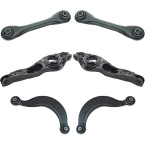 TRQ Rear Control Arm Set Compatible with 2004-2013 Mazda 3 MA5512100 NI4513100