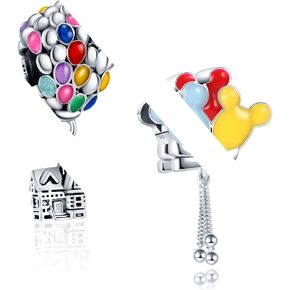 925 Sterling Silver Charms Golden Bear Cute Mouse Beads Cartoon animals dogs pendant For Women Bracelets Necklace Gifts 3 Piece/Package in Saudi Arabia