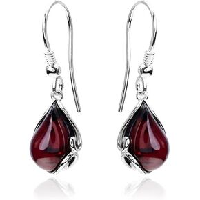 Ian and Valeri Co. Cherry Amber Sterling Silver Earrings