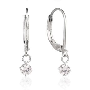 limerencia Leverback Earrings for Woman, Titanium CZ Dainty Charm Dangle Drop Earrings F136 Hypoallergenic Earrings for Sensitive Ears Women