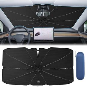 [2024 Upgrade] Windshield Sun Shade Umberlla for car, [New Technology Nano Ice Crystal Cooling] Protect for car from Sun Rays Heat Damage and Keep Interior Cooling,Size M