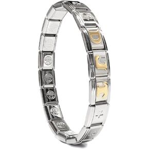 USA Presidential Donald J Trump 45th and 47th President, 9mm Stainless Steel Italian Charm Links Bracelets