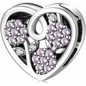 Initial A Z Letter Charm Alphabet Beads Reflexion Charms 925 Sterling Silver Reflexions Heart Dangle Clip Charm Birthday Bracelets (Flower)