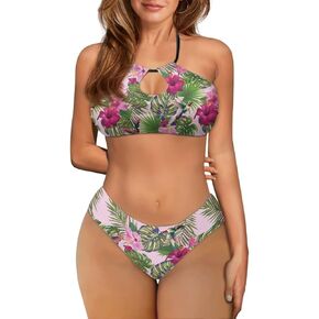 Ystardream Sexy Sporty Bikini Set for Women with High Cut Leg Bottom XS-6XL