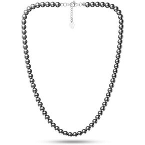 Terahertz Necklace – 100% Authentic Terahertz Stone Necklace for Women and Men – 6MM Terahertz Beaded Necklace 18" Inch + 2" Extension