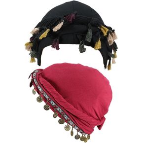 Turban for Men Satin Lined Vintage Twist Head Wraps Halo Durag Pre-Tied Turban for Women Beanie Bonnet Turban Sleep Cap