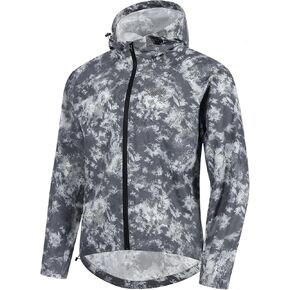 Santic Men's Bike Jacket Waterproof Softshell Windbreaker Jacket Ultralight Trekking Rain Cycling Jacket camouflage