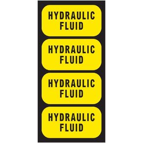 Hydraulic Oil Only Sticker by Fuel Stickers | Heavy Equipment, Containers, Drums, Tanks - Weather Proof, Extreme Stick - Hydraulic Fluid Sticker - USA Made (2x1 inch), 4 Labels