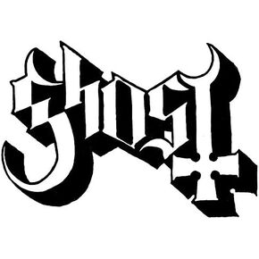 Ghost Word 6" Wide Custom Decorative DIE Cut Decal - Black