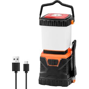 VEVOR LED فانوس التخييم، الكل في واحد، 1000LM، إضاءة 360 درجة، 4 أوضاع إضاءة، ضوء يعمل بالبطارية، مصباح يدوي قوي في الهواء الطلق، مصمم ليدوم الضوء، مثالي لإصلاحات المشي لمسافات طويلة والصيد