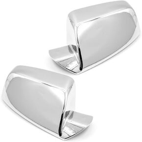 Sizver Chrome TOP Half Door Mirror Covers Compatible with 2010-2017 Chevrolet Equinox / 2011-2017 GMC Terrain