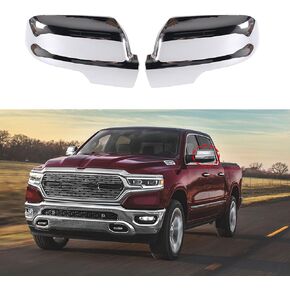 Chrome Mirror Covers Fit for 2019 2020 2021 2022 2023 2024 Ram 1500 ABS Rearview Side Mirror Caps W/Turn Signal