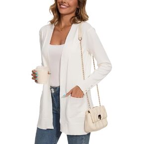 Spicy Sandia Women's Knit Cardigan Sweaters with Pockets Long Sleeve Open Front Lightweight Cardigan