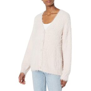Velvet by Graham & Spencer Women's Barb Feather Yarn Cardigan Sweate
