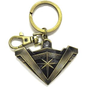 DC Batman vs Superman Wonder Woman Logo Brass Pewter Key Ring