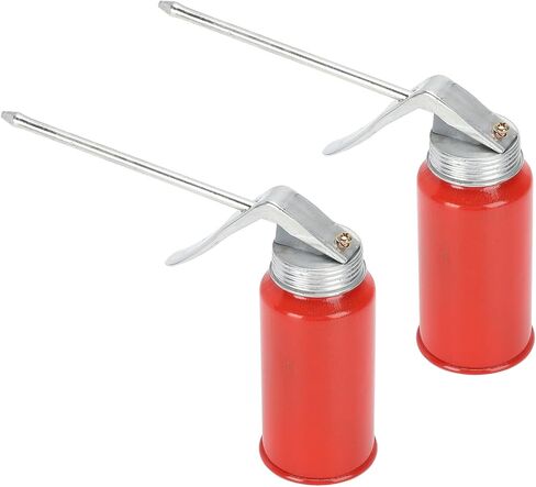 Akozon Oil Can Pump Oiler, 2Pcs Spray Gun Oiler Can Cold 200ml Rolled Steel Hand Pump Oil Cans for Rolling Bearings Motorcycles Applications in Saudi Arabia