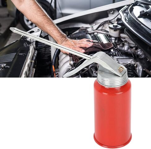 Akozon Oil Can Pump Oiler, 2Pcs Spray Gun Oiler Can Cold 200ml Rolled Steel Hand Pump Oil Cans for Rolling Bearings Motorcycles Applications in Saudi Arabia