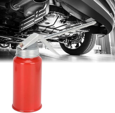 Akozon Oil Can Pump Oiler, 2Pcs Spray Gun Oiler Can Cold 200ml Rolled Steel Hand Pump Oil Cans for Rolling Bearings Motorcycles Applications in Saudi Arabia
