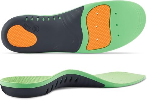 Arch Support Insoles (220+lbs) Plantar Fasciitis Relief Insoles for Flat Feet, Work Boot Insoles, Memory Foam Shoe Inserts for Running and Hiking, Gel Orthotic Insoles for Men & Women in Kuwait