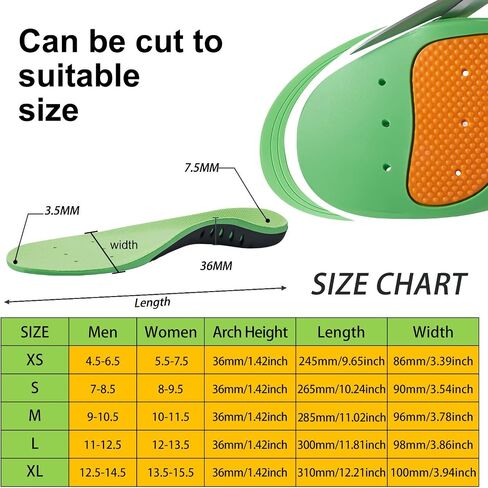Arch Support Insoles (220+lbs) Plantar Fasciitis Relief Insoles for Flat Feet, Work Boot Insoles, Memory Foam Shoe Inserts for Running and Hiking, Gel Orthotic Insoles for Men & Women in Kuwait