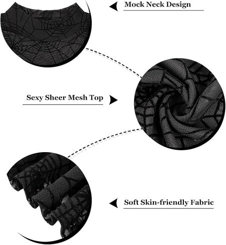 RITERA Plus Size Sheer Mesh Tops for Women Long Sleeve Sexy Glitter Shirts See Though Mock Neck Party Club XL-5XL in Kuwait