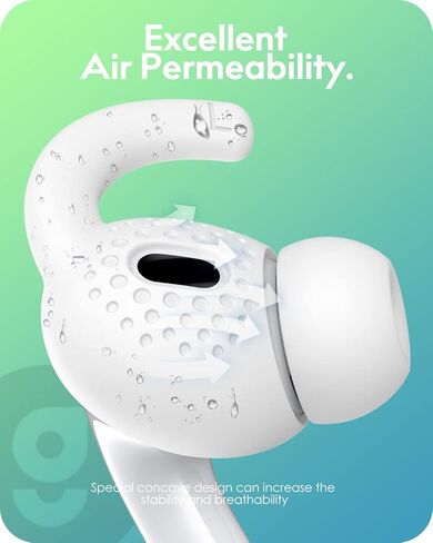 3 Pairs for AirPods 4 Ear Hooks Covers [Added Storage Pouch] Anti-Slip Accessories Compatible with Apple AirPods 4th Generation (Translucent) in Saudi Arabia