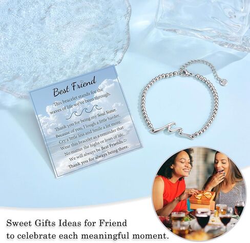 Wave Bracelet Gifts for Women, Christmas Birthday Mothers Day Valentines Day Anniversary Easter Basket Stocking Stuffers Gifts for Mom Grandma Wife Girlfriend Friend Sister in Saudi Arabia