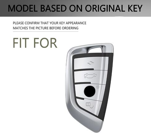 Carbon Fiber Carved Key Fob Cover with Keychain for BMW Smart Remote Key Case in Saudi Arabia