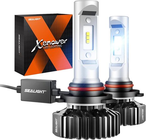 لمبة SEALIGHT X1 HB3، تصميم بحجم 1:1، لمبة ضباب، سهلة التركيب، رؤية فائقة، مثالية للطرق الوعرة، ضوء الضباب، حزمة من 2 in Kuwait